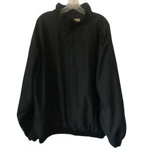 North End Jacket Windbreaker Mens Three Quarter Zip Front Zip Pockets Black 2XL